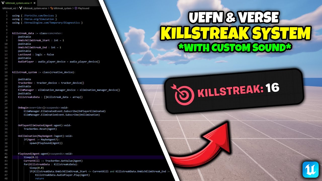 How To Make Killstreak System In UEFN & Verse