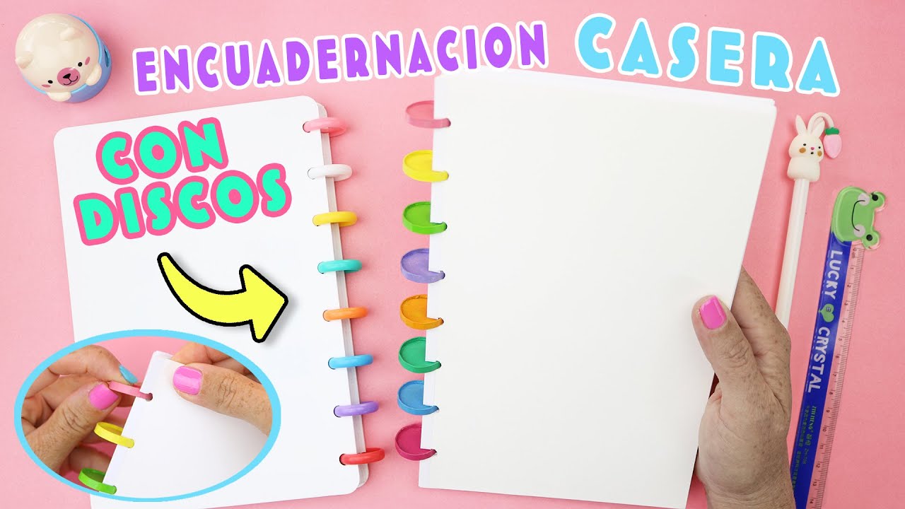Encuadernación con DISCOS hechos de CARTÓN - Anillado fácil con Discos | Manualidades aPasos