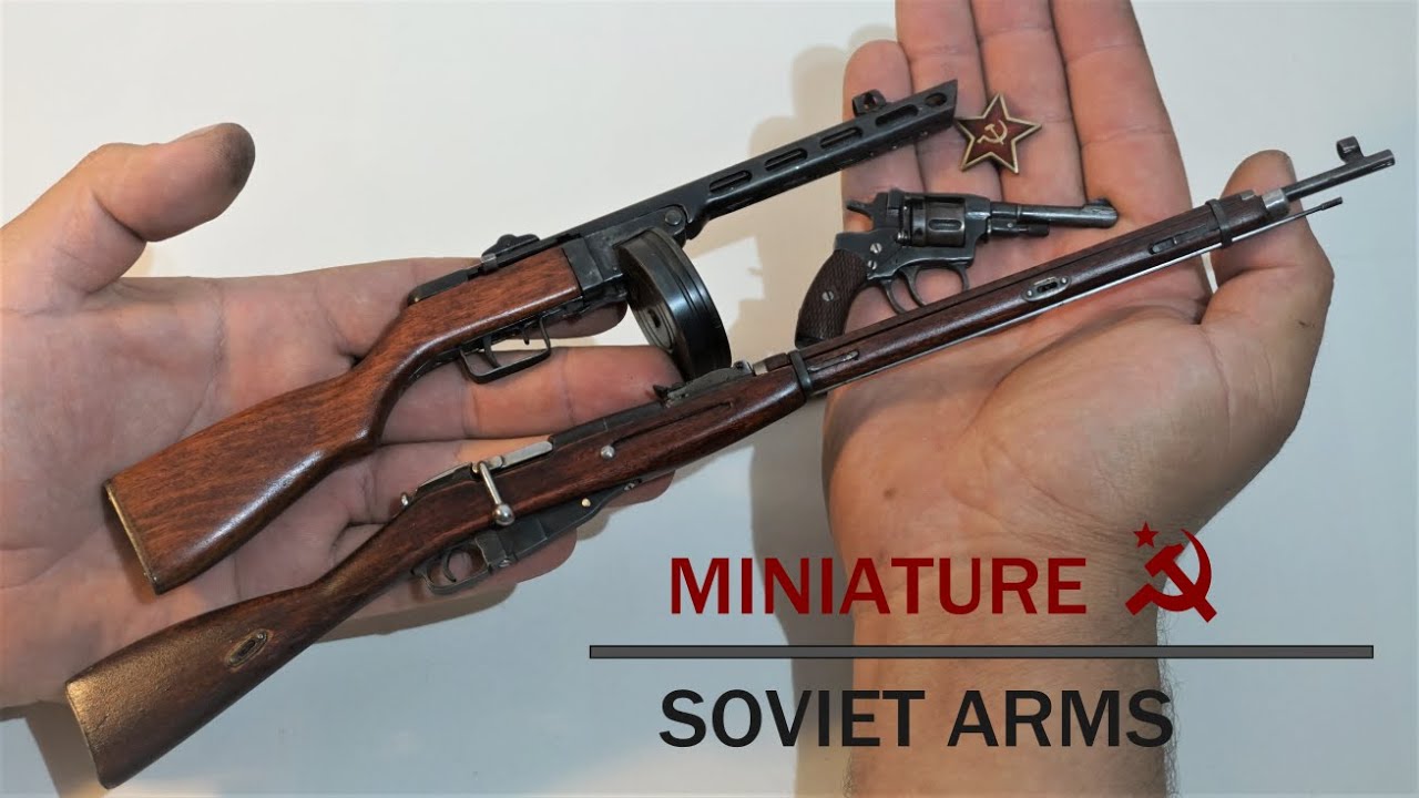 Miniature WWII Soviet Firearms in 1/4 scale
