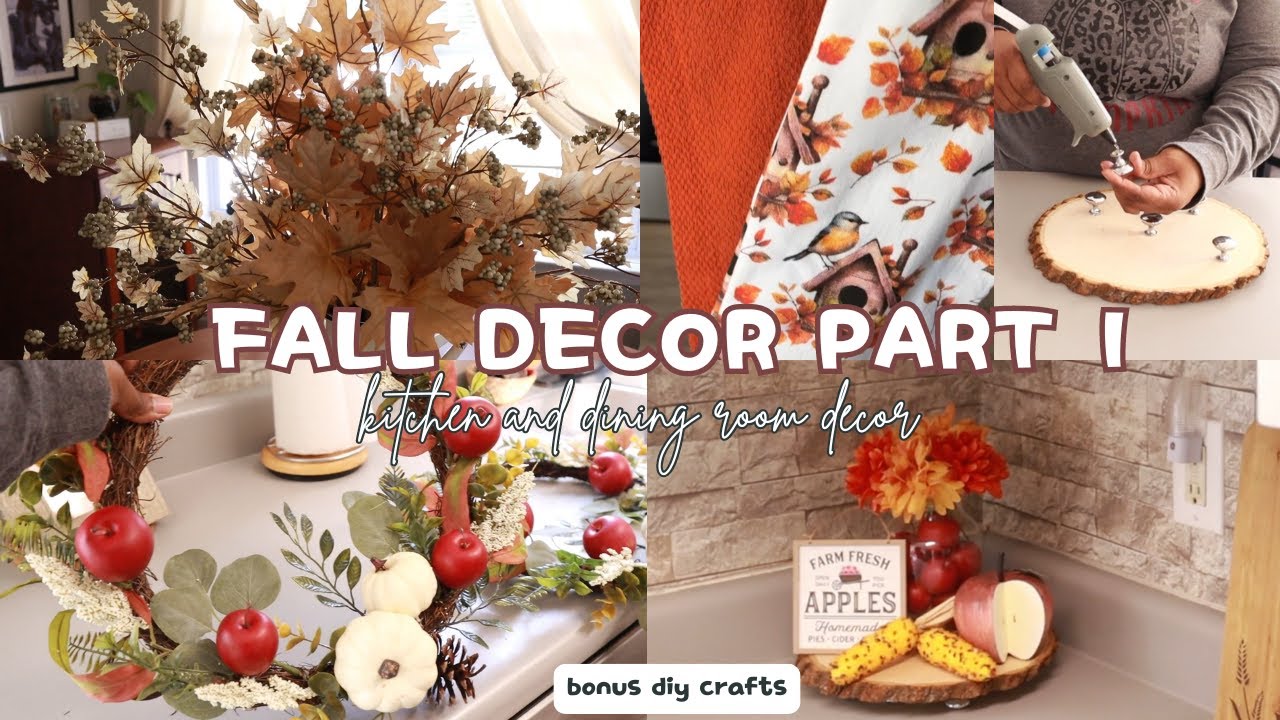 Fall Kitchen and Dining Decor 2024 / DIY crafts / Decorate with me / Fall Decorate