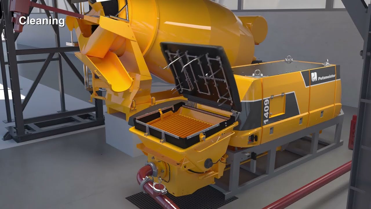 Putzmeister: Filling of Battery mould in a precast factory