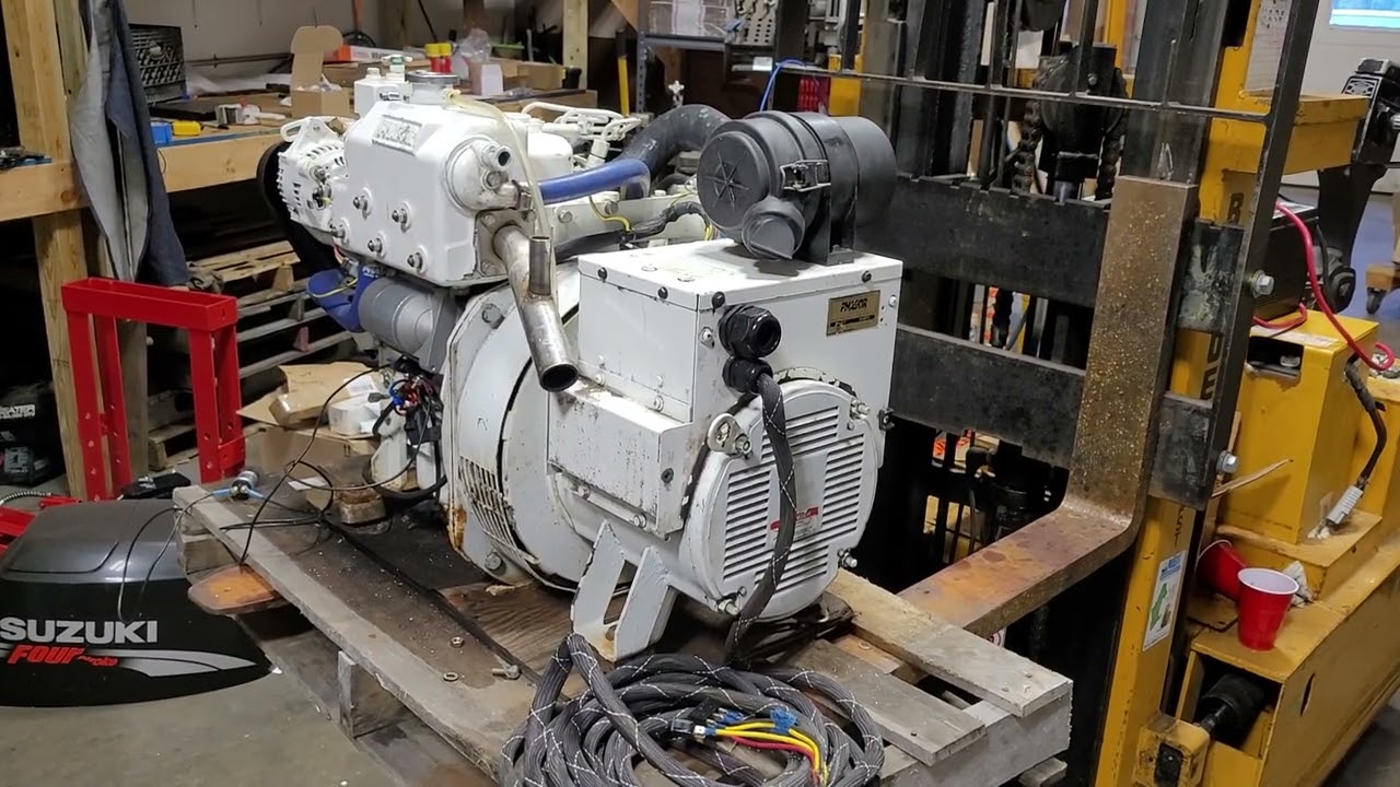 Phasor 10 kw Marine generator run video