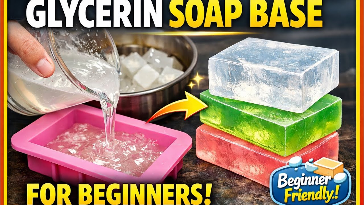 ✨ “How to Make Glycerin Soap Base 🧼 | Start Your Soap Business from Home💰🔥”#diy #skincare #business 
