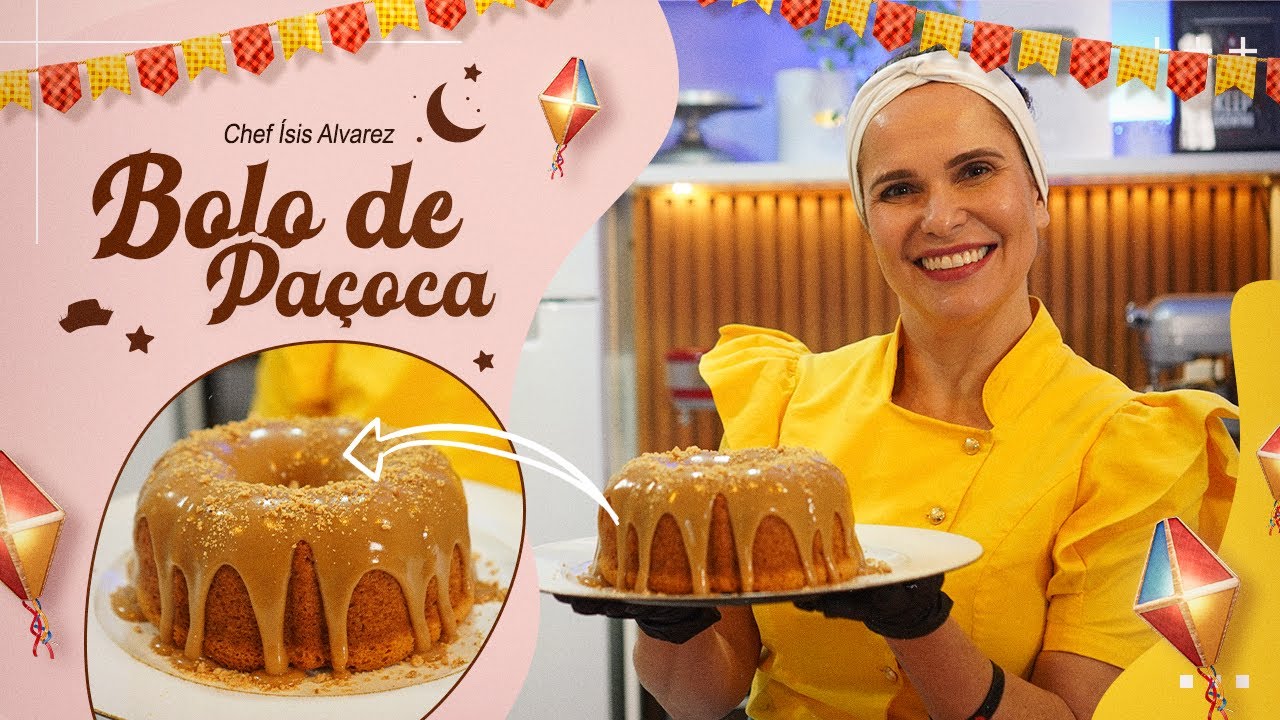BOLO DE PAÇOCA | RECEITAS JUNINAS #05 |  Chef Ísis Alvarez