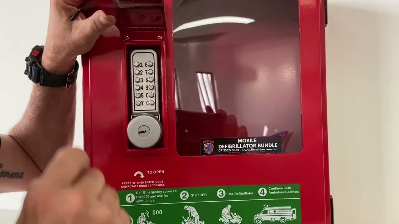 Community AED Cabinet - PIN set up