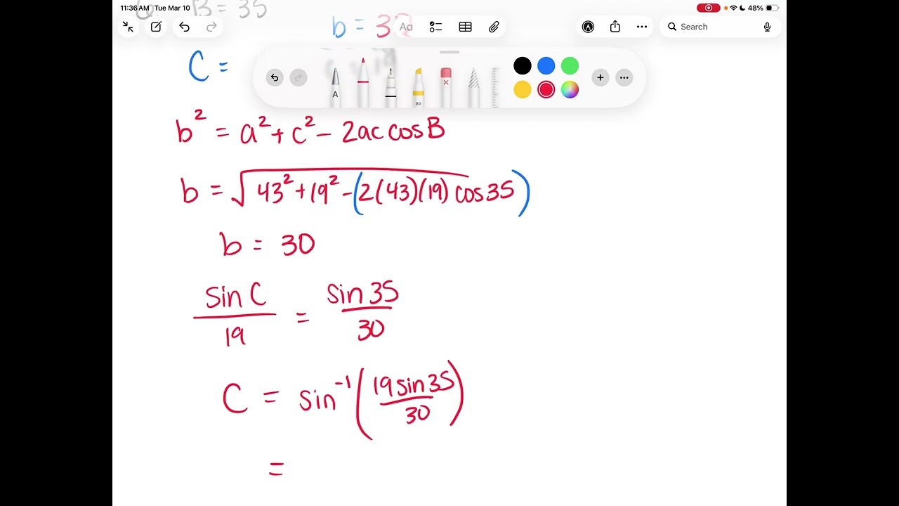 AP Precalculus 5.6 The Law of Cosines