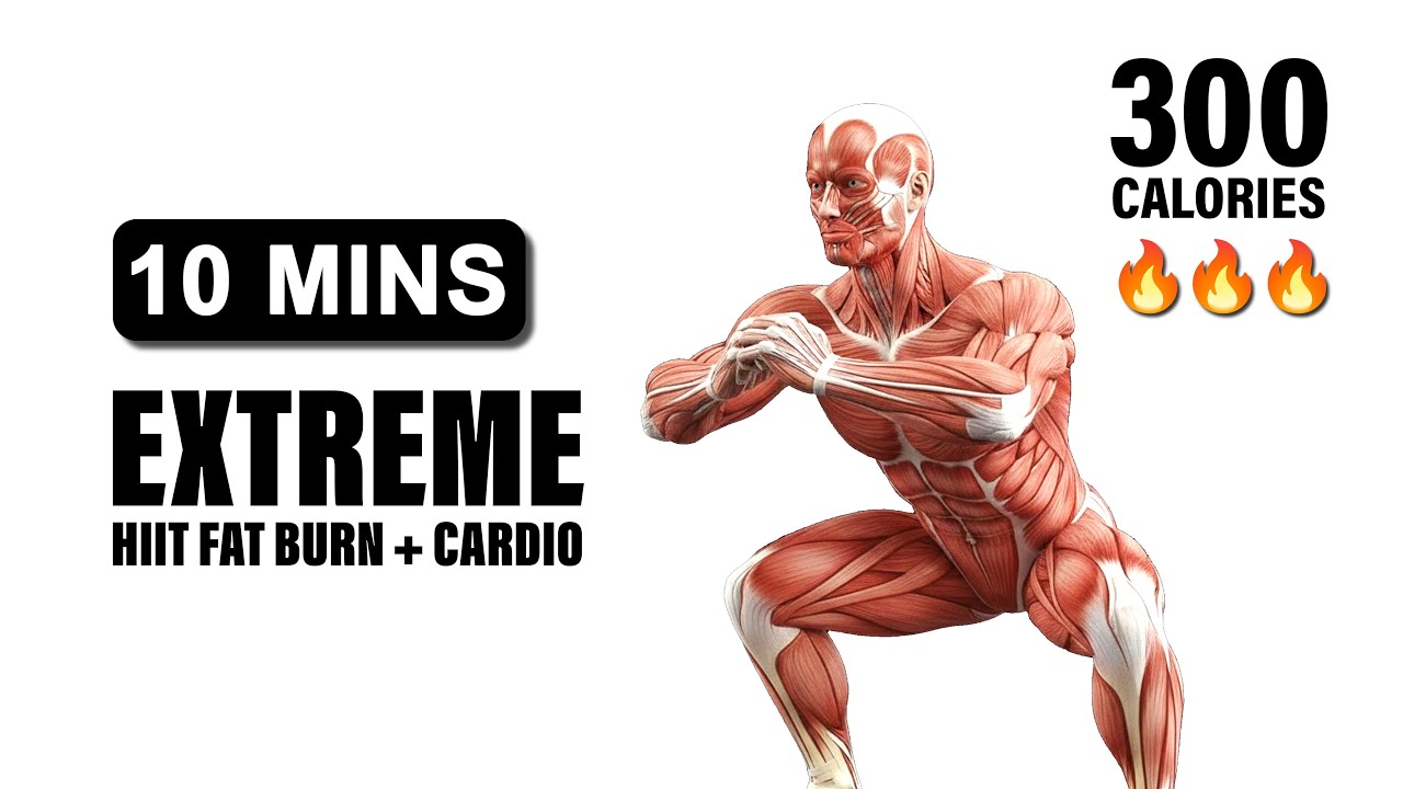 Only 10 Minutes! Extreme HIIT Fat Burn + Cardio Challenge