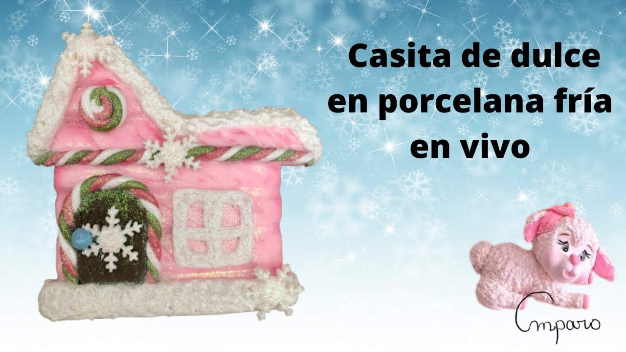 Casita de dulce en porcelana fría en vivo / Live cold porcelain candy house