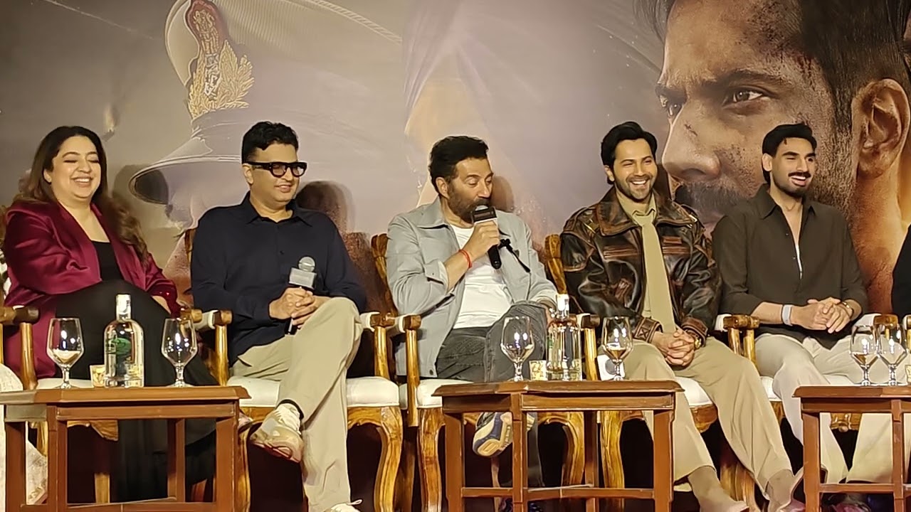 Sunny Deol Varun Dhawan Ahan Shetty Sonam Bajwa Anya Sing Mona Singh Medha Rana at Border 2 Sucess 
