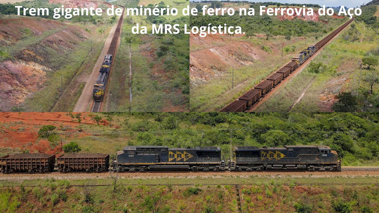 Um Monstro de Aço em Ação! 272 Vagões Lutando Contra a Rampa da Ferrovia do Aço