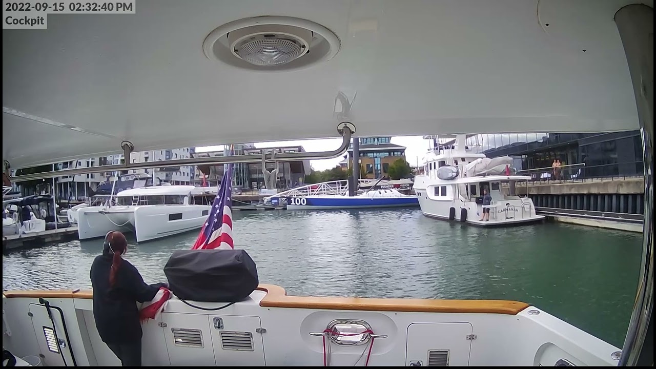 Nordhavn 57 Festus Docking at Ocean Village Southampton Marina in the UK