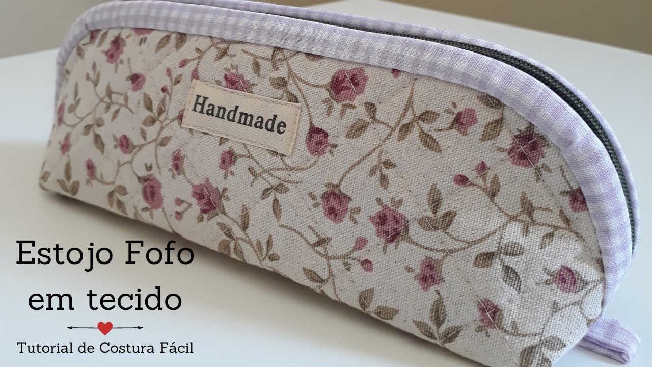 Estojo Pequeno em Tecido  |  Nécessaire Simples | Molde Grátis