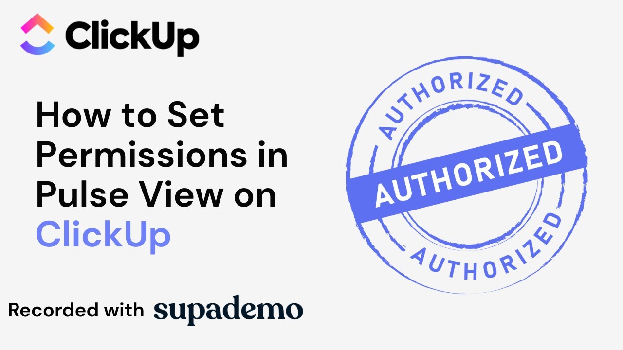 How to Set Permissions in Pulse View on ClickUp