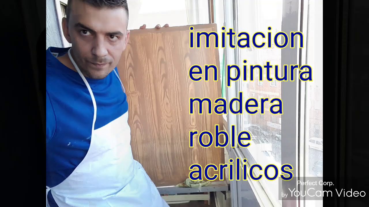 Imitacion en pintura madera de roble con acrilicos