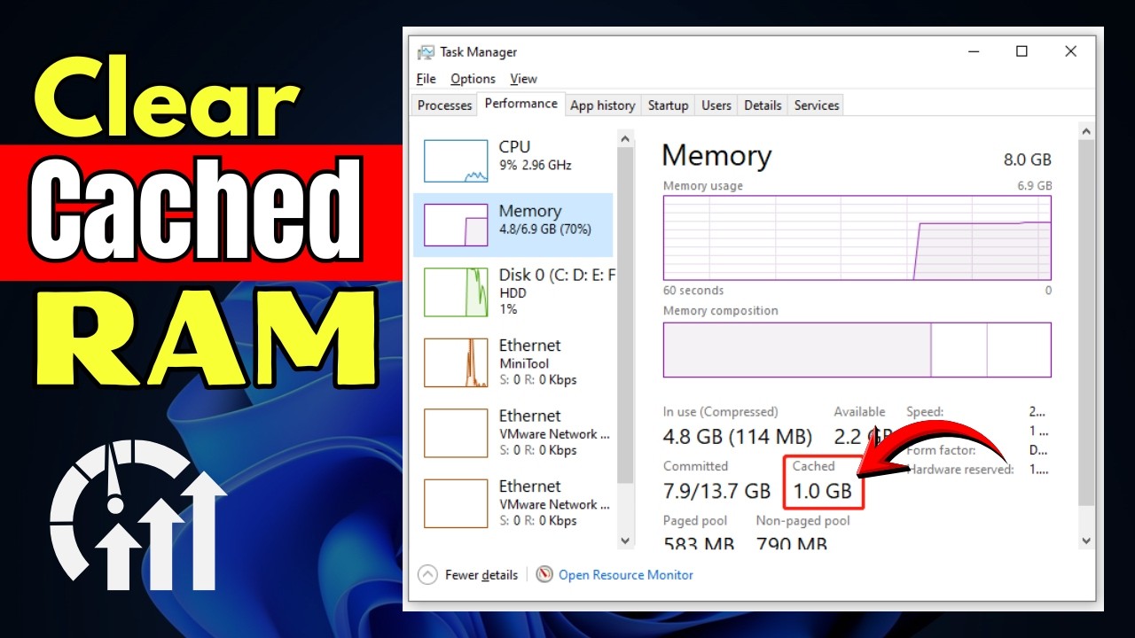 Clear Cached RAM & Improve PC Performance | Make Windows PC/Laptop Faster