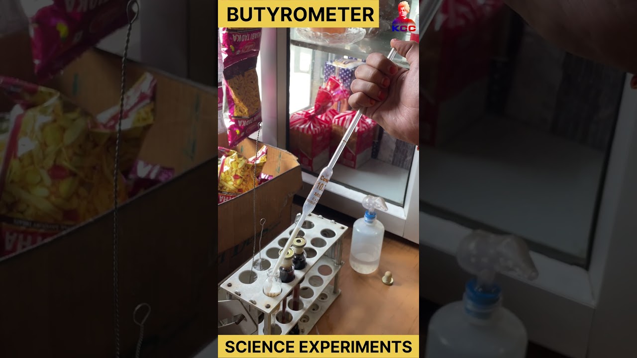 butyrometer | checkness of milk fat #experiment #science #shorts