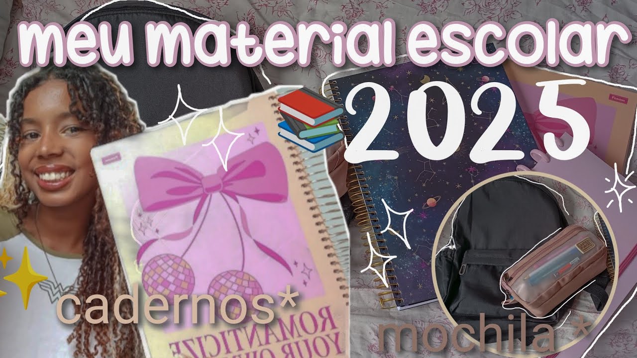 Meu material escolar de 2025 📚📌✏️✨| cadernos , estojo novo, mochila nova...
