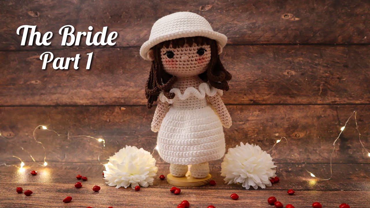 THE BRIDE👰 | PART 1 | ARMS, SHOES & LEGS, BODY, SKIRT | MAKING AMIGURUMI CROCHET DOLL