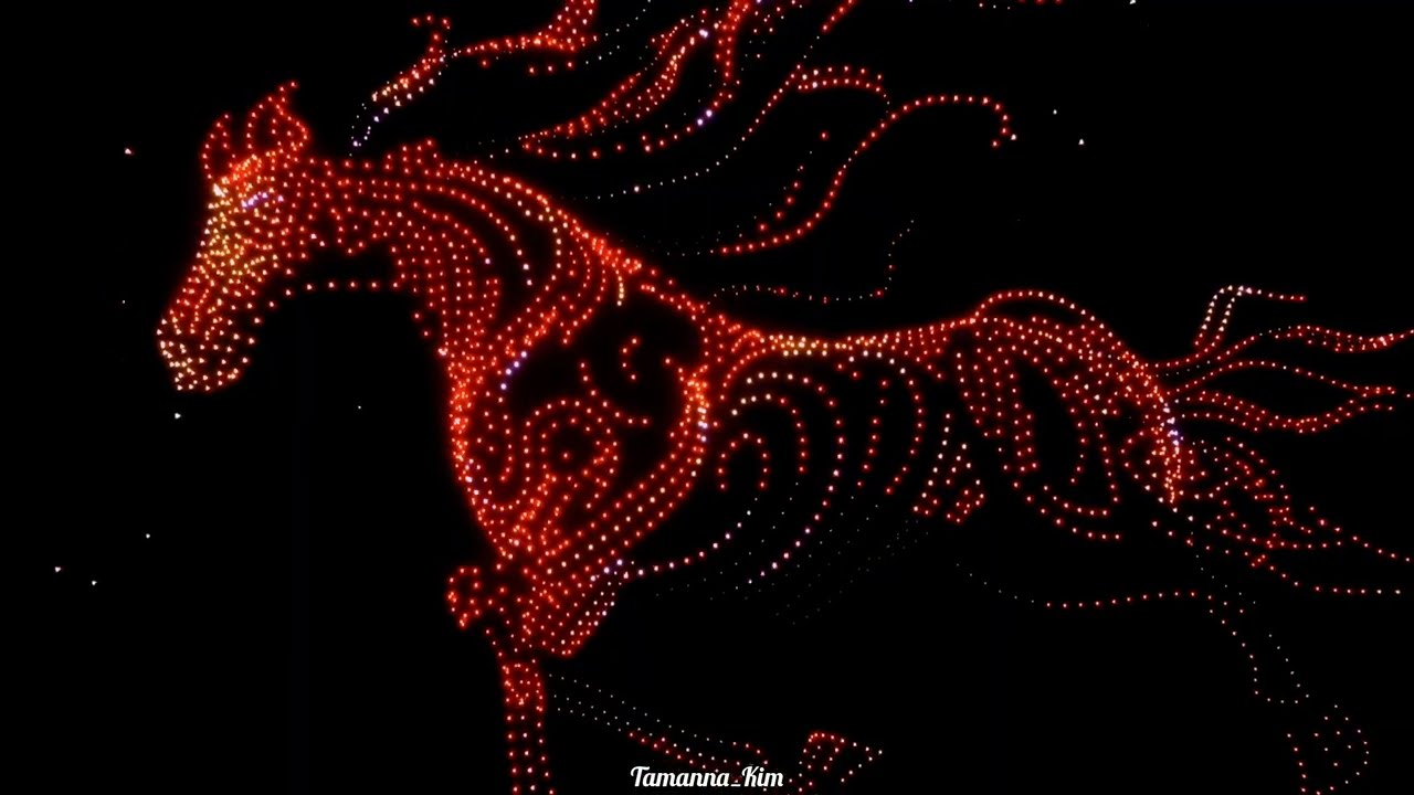 Невероятный Новый год в Корее 🤯 | Шоу дронов с огненными лошадьми в Квангалли #Корея #путешествия...