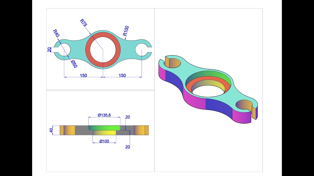 Ejemplo #7, AutoCAD Dibujo en 3D
