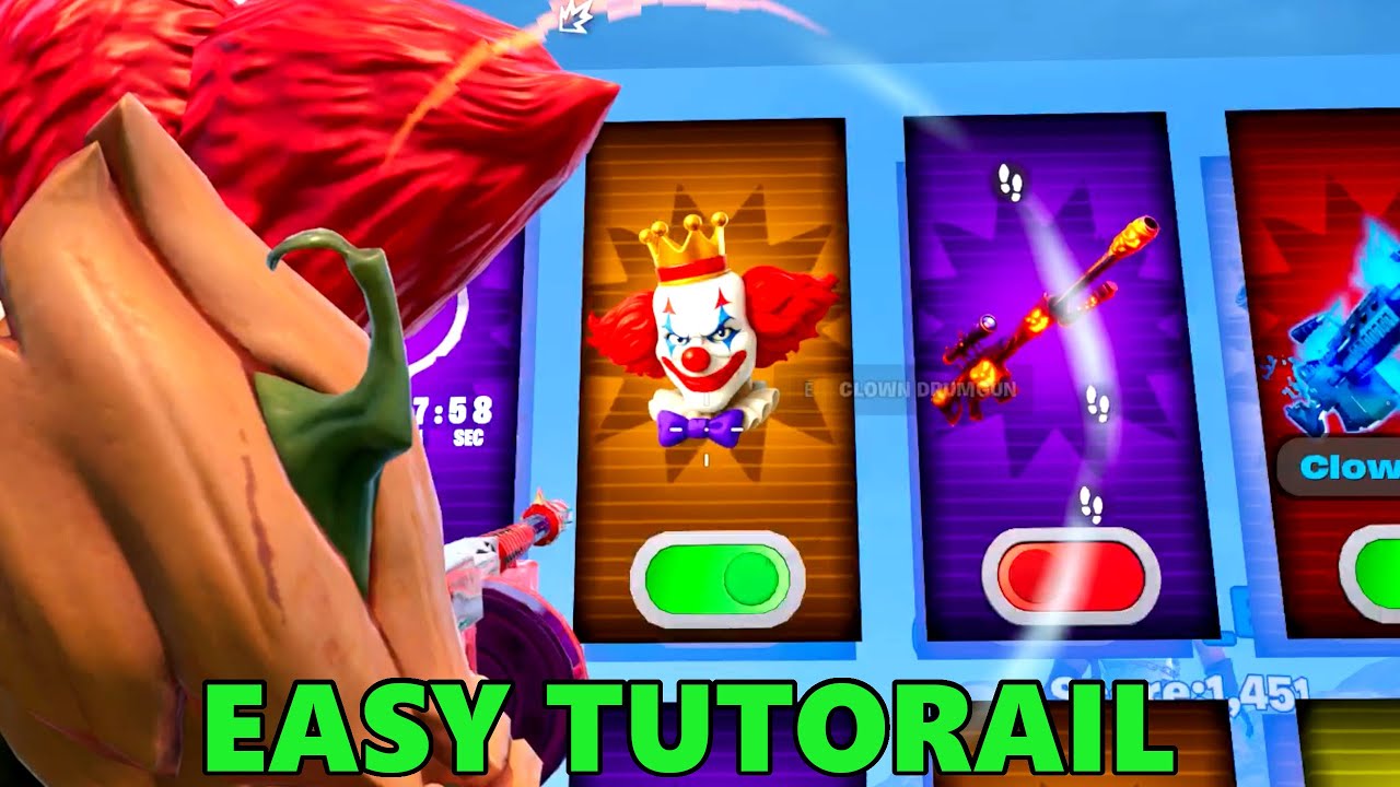 CLOWN DRUMGUN LOCATIONS | CRAZY 1V1 FFA - ALL GUNS & RIDES 3256-2350-0756 FORTNITE