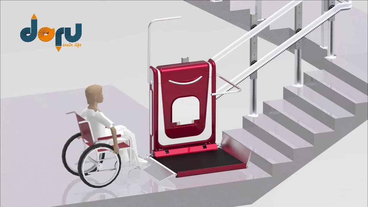 Yatay Merdiven Platformu, Stairlift, Merdiven Asansörü, Merdiven Kenarı Engelli Platformu, trabzan