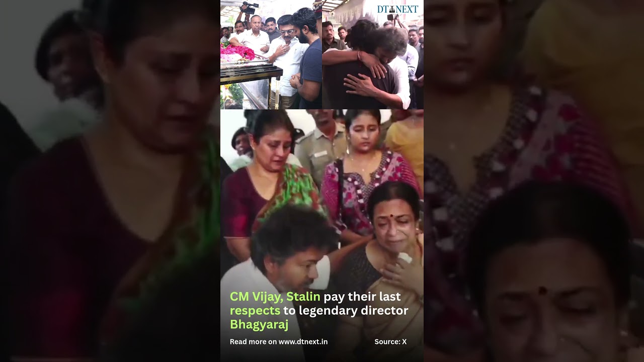 CM Vijay, Stalin pay their last respects to legendary director Bhagyaraj