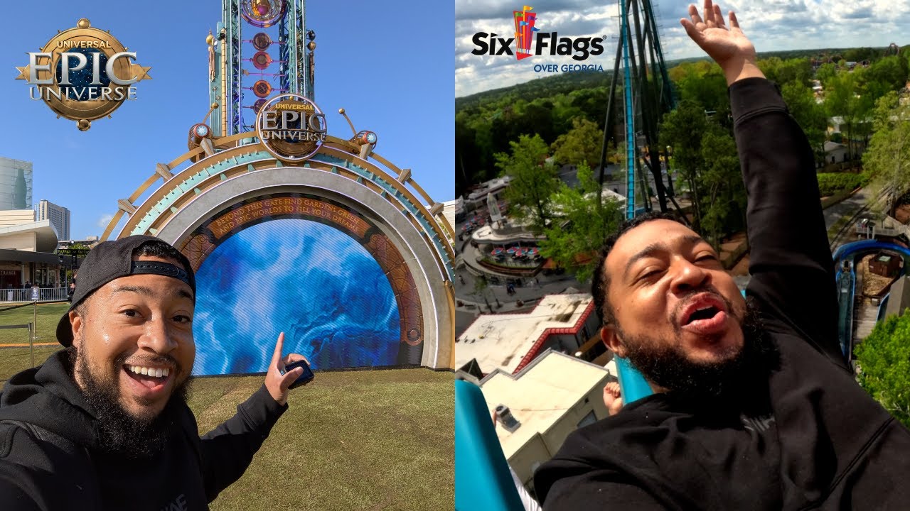 Visiting Universal's EPIC UNIVERSE...in Atlanta? | Riding INTENSE Rides at Six Flags Over Georgia!