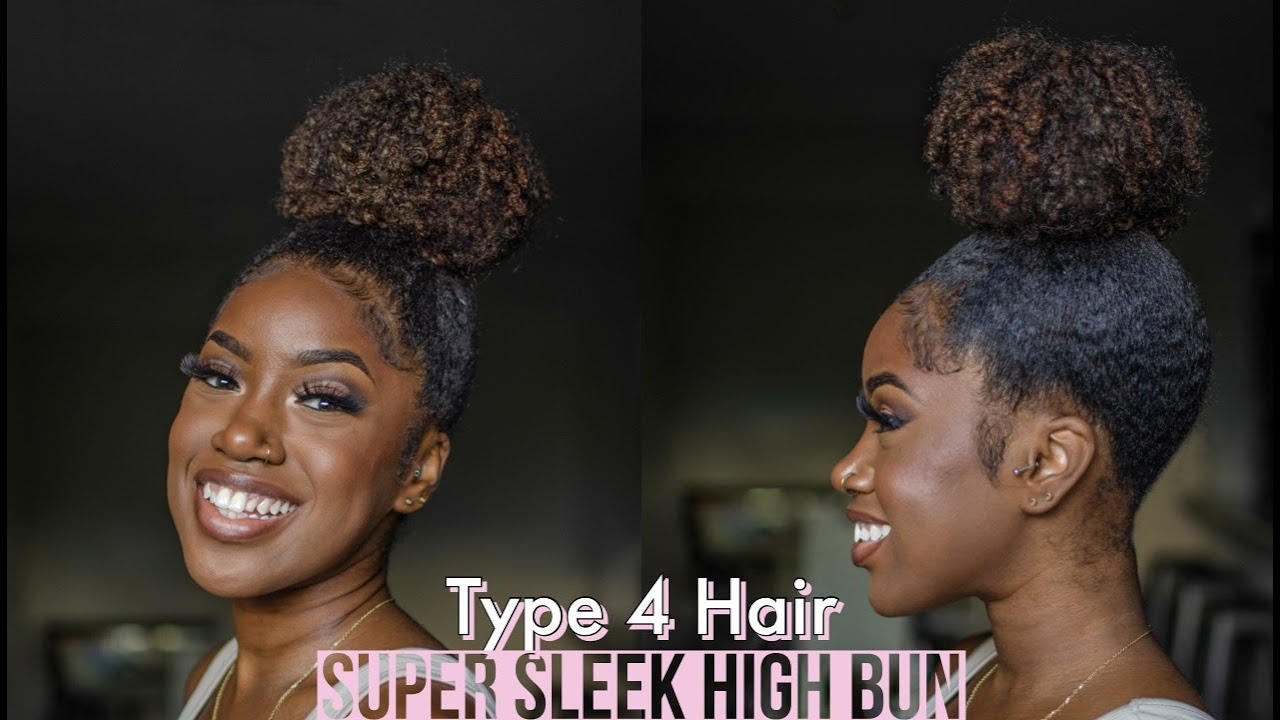 High Bun Tutorial: Thick Type 4 Hair Can Get Slick!