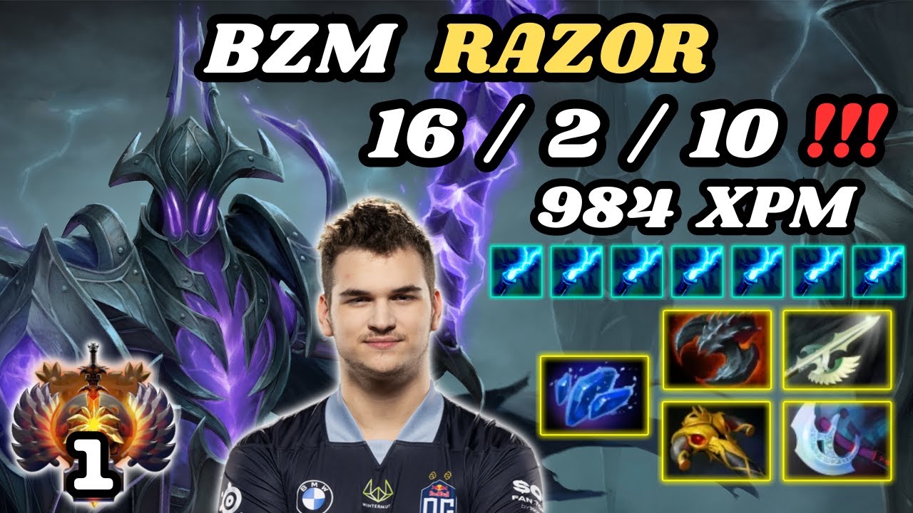 🔥 BZM Razor Midlane Highlights 7.34d 🔥 984 XPM By BZM IMMORTAL 1 - Dota 2