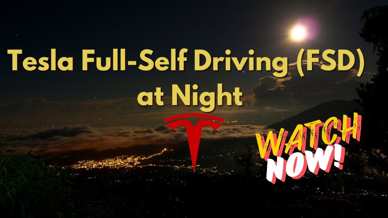 Experience the Future: Nighttime Tesla FSD Drive Review! #fsd  #tesla