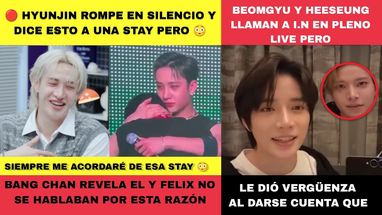 🔴 HYUNJIN RECUERDA A UNA STAY POR 😳FELIX Y CHAN LLORABAN  EN😭LLAMAN  A I.N EN PLENO LIVE  PERO😂