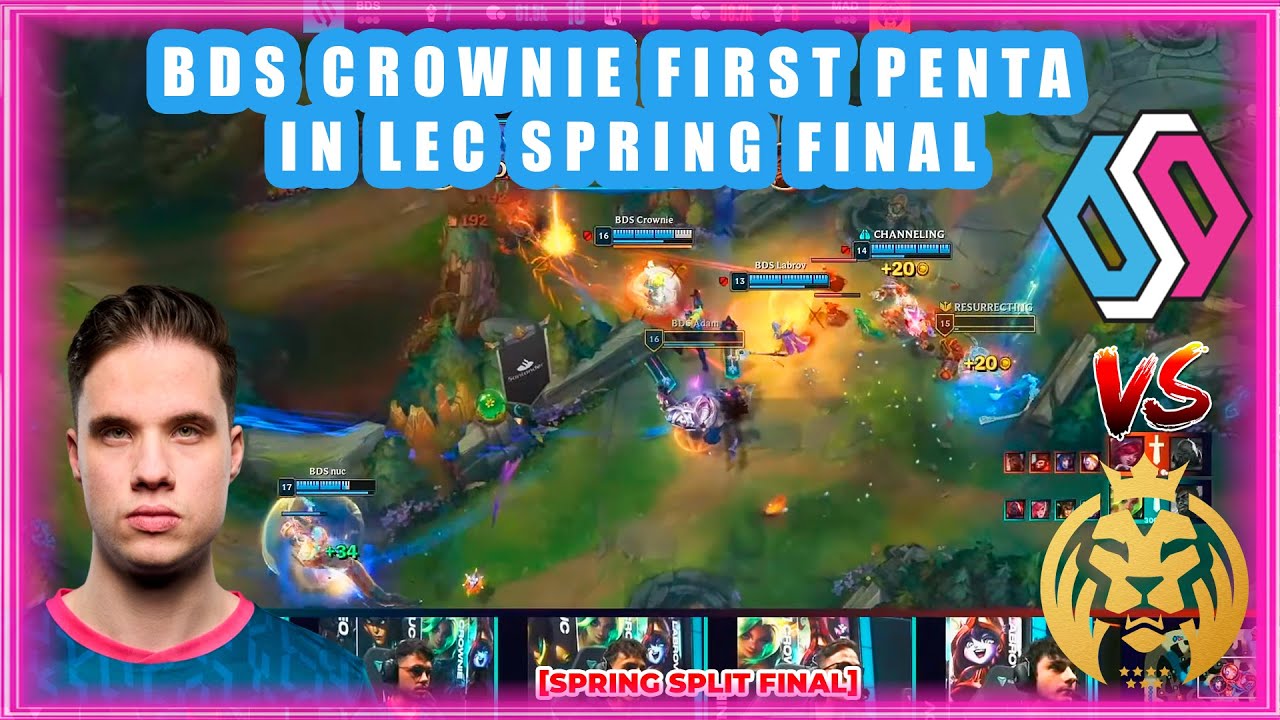 BDS Crownie First Penta In LEC Spring Final [BDS VOICE COM]