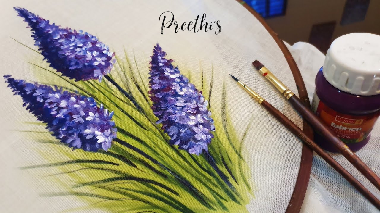 Simple fabric painting design for suit, Saree etc