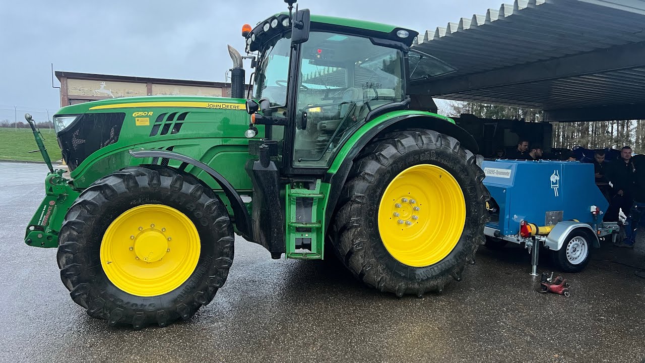 John Deere 6150 R an Zapfwellenbremse Leistungsmessung