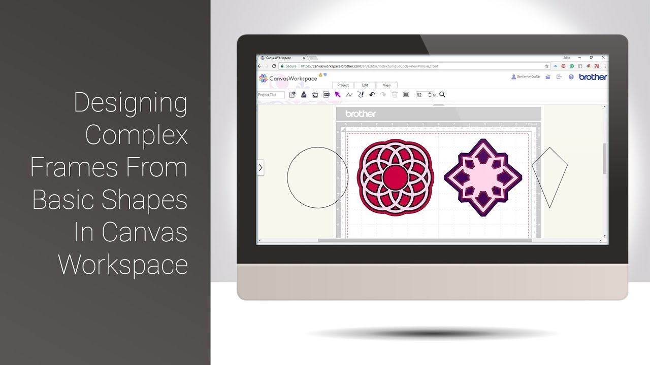 Scan N Cut Saturday Designing Complex Frames From Basic Shapes In Canvas Workspace