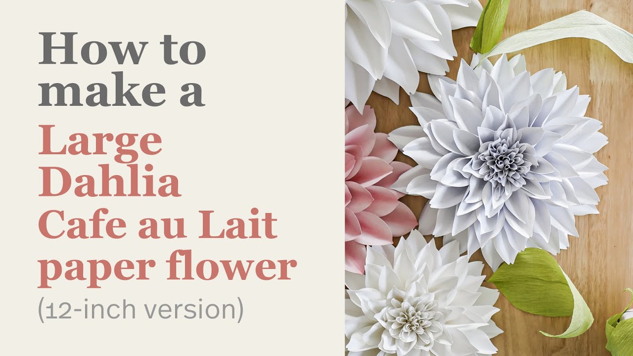 How to make a large Dahlia Cafe au Lait-inspired paper flower