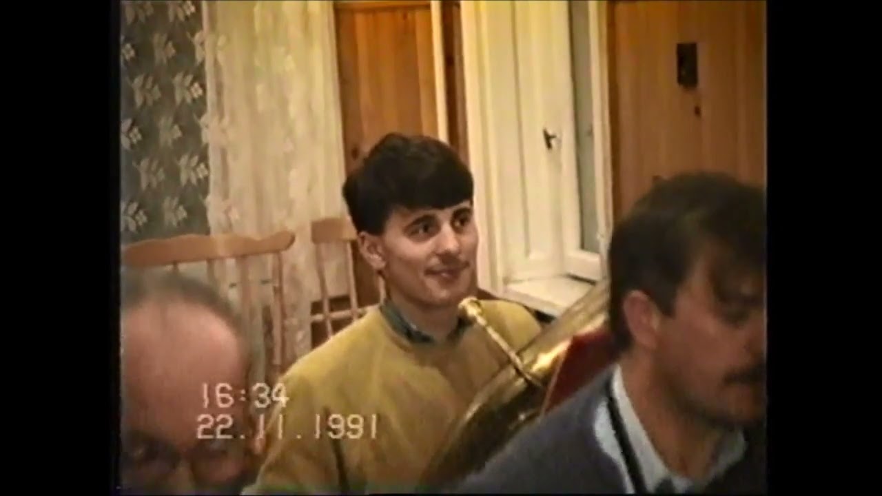 Próba Zakładowej Orkiestry Dętej Rafinerii Nafty w Jaśle - 22 listopad 1991r.