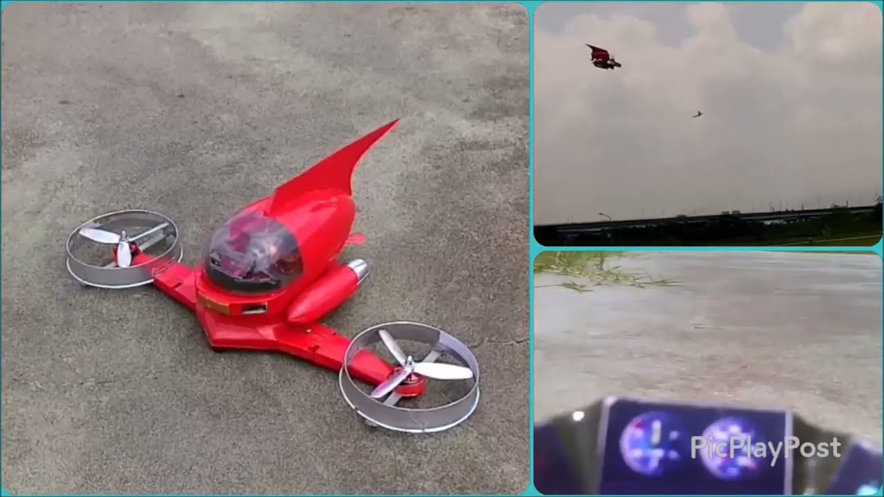 Mazinger Z Hover Pileder ホバーパイルダー 無敵鐵金剛指揮艇 (自製) RC DIY DRONES マジンガーZ VTOL