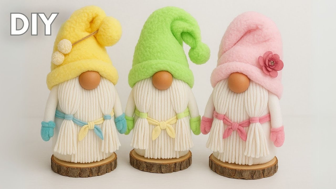 Gnomos hechos con calcetines