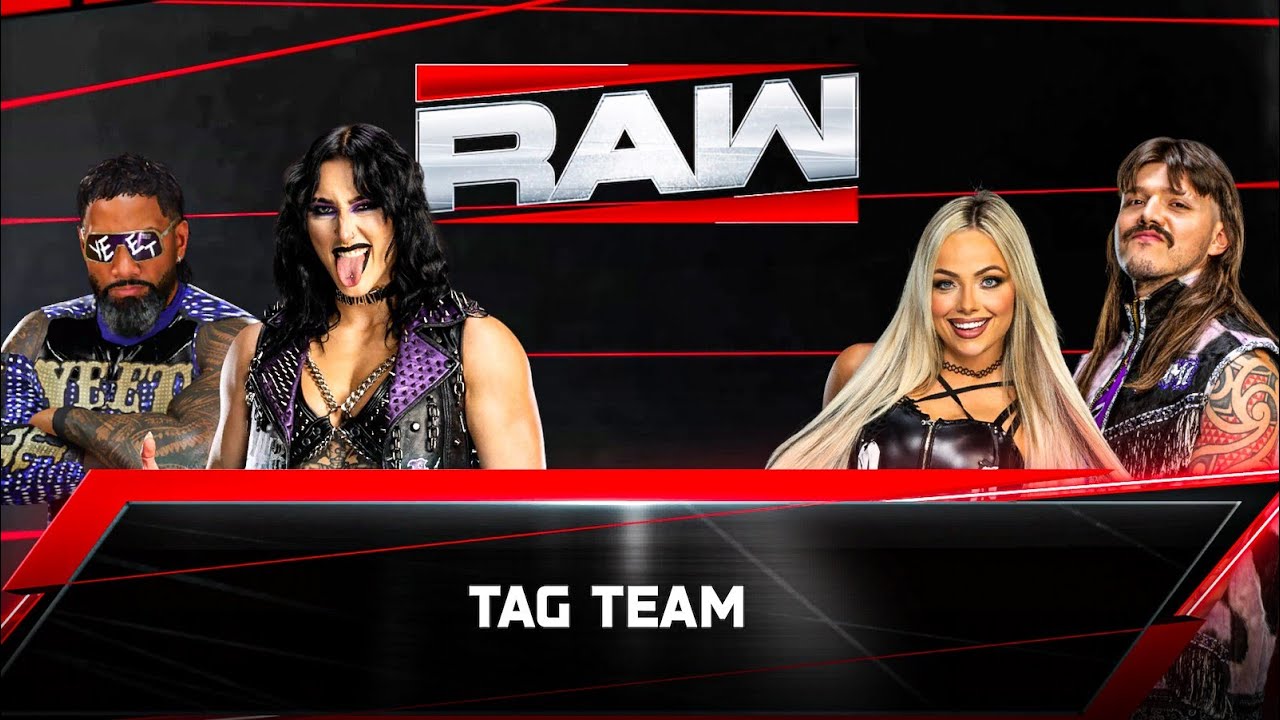 Rhea Ripley and Jey Uso vs. Liv Morgan and Dominik Mysterio at Monday Night Raw | WWE 2K25 Gameplay