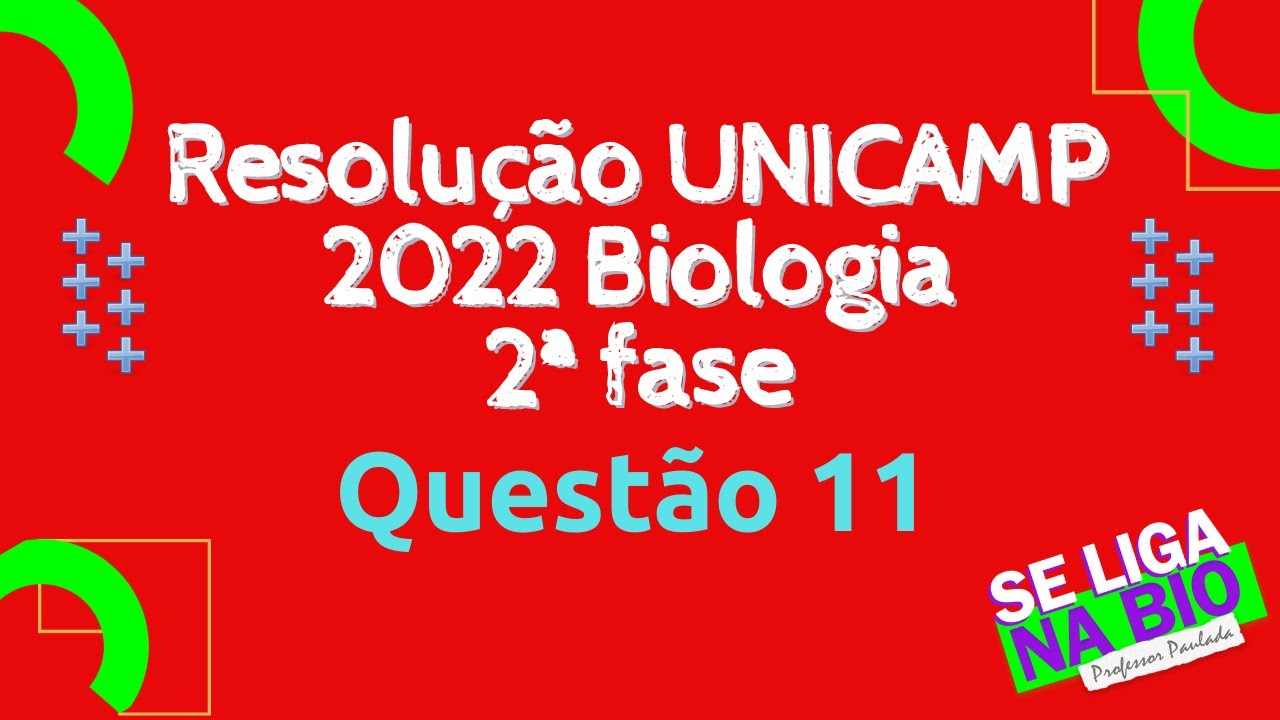 UNICAMP 2ª Fase 2022 Questão 11 - Prof. Paulada