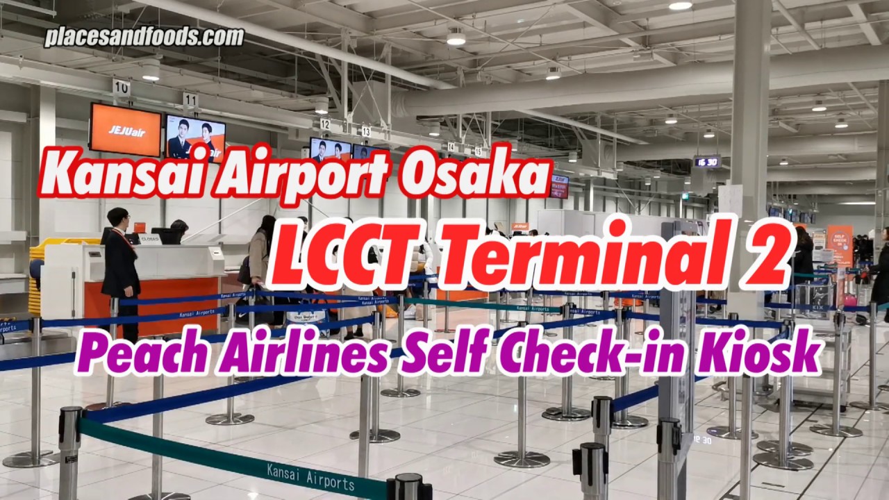 Cool Peach Airlines Self Check In Kiosk in Kansai LCCT Terminal 2 Japan