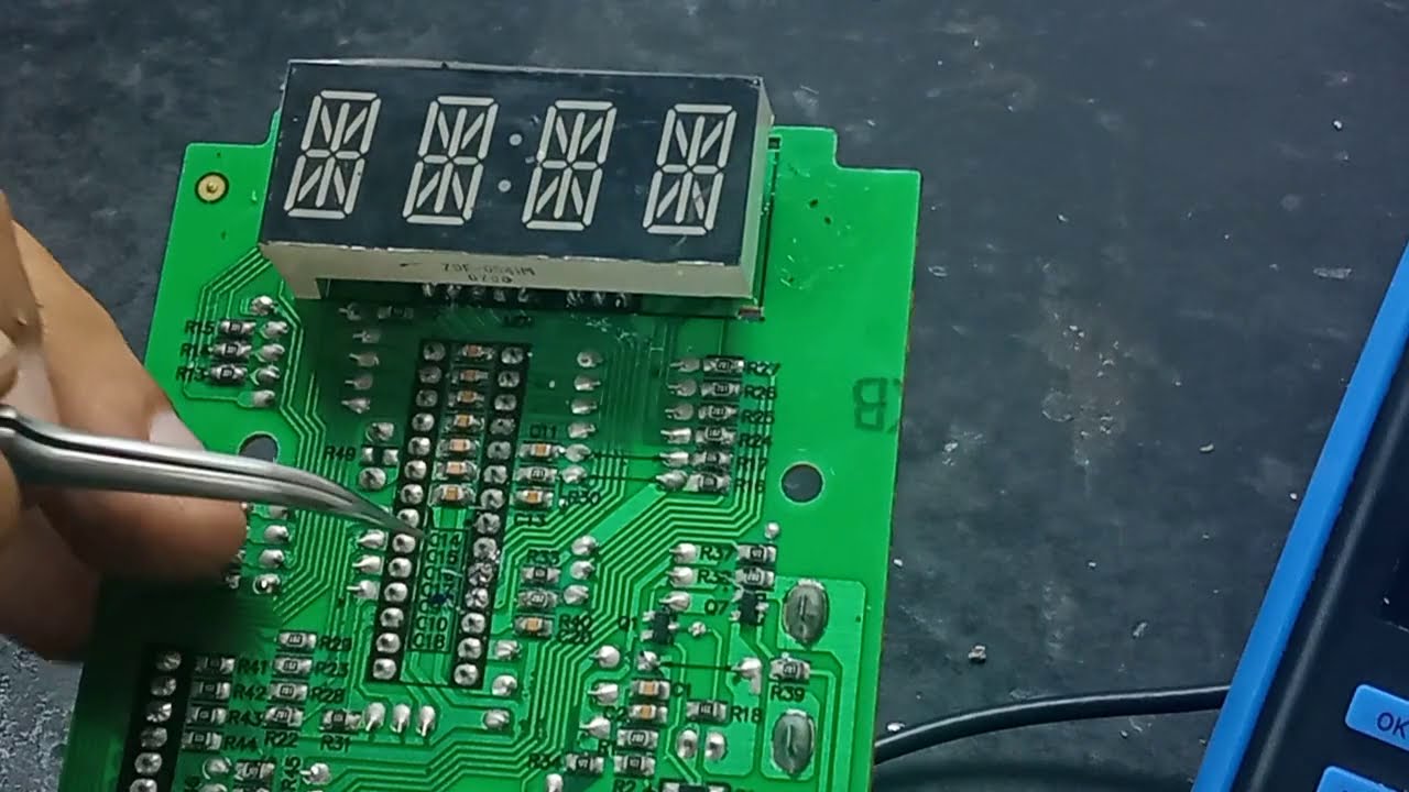 Display de microondas com digito apagado trilha, display ou micro?