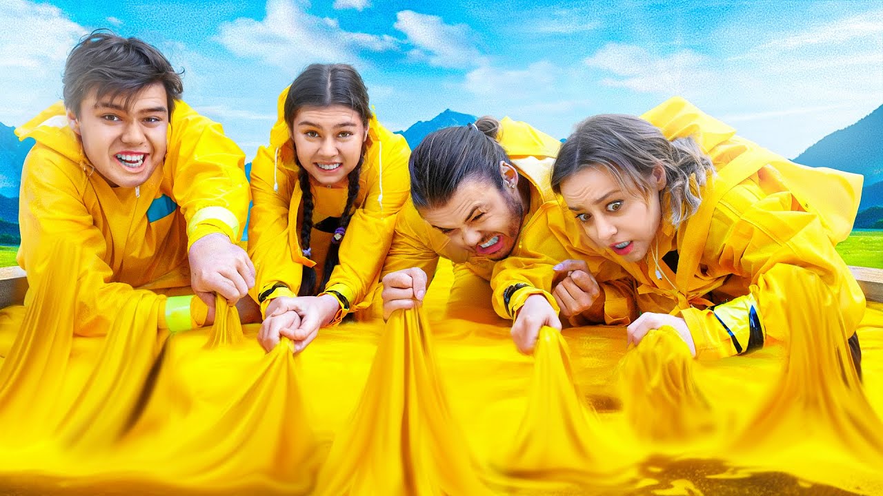 ¡Desafío del Pegamento Ratón! Nastya y Artem Compiten en Retos Divertidos con Amigos 🐭🎉
