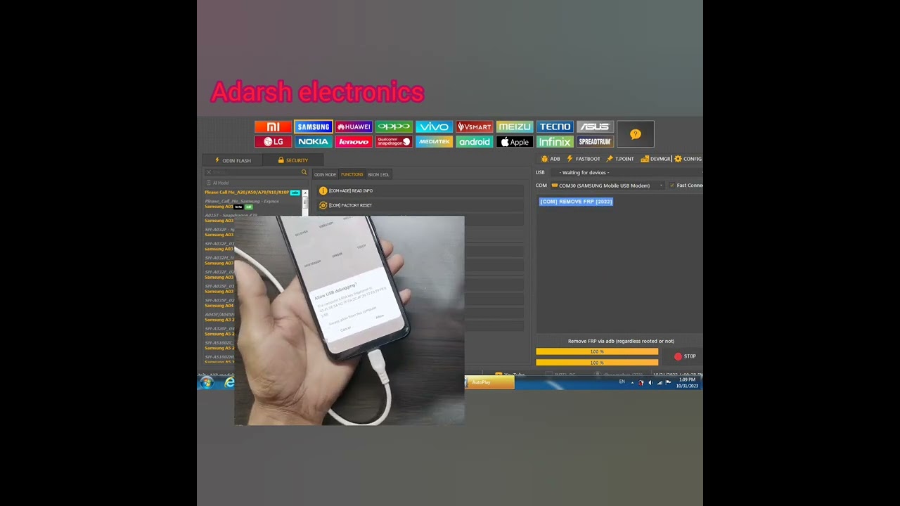 Samsung m30 frp with unlock tool.how to reset Samsung m30 with unlock tool/Adarsh electronics