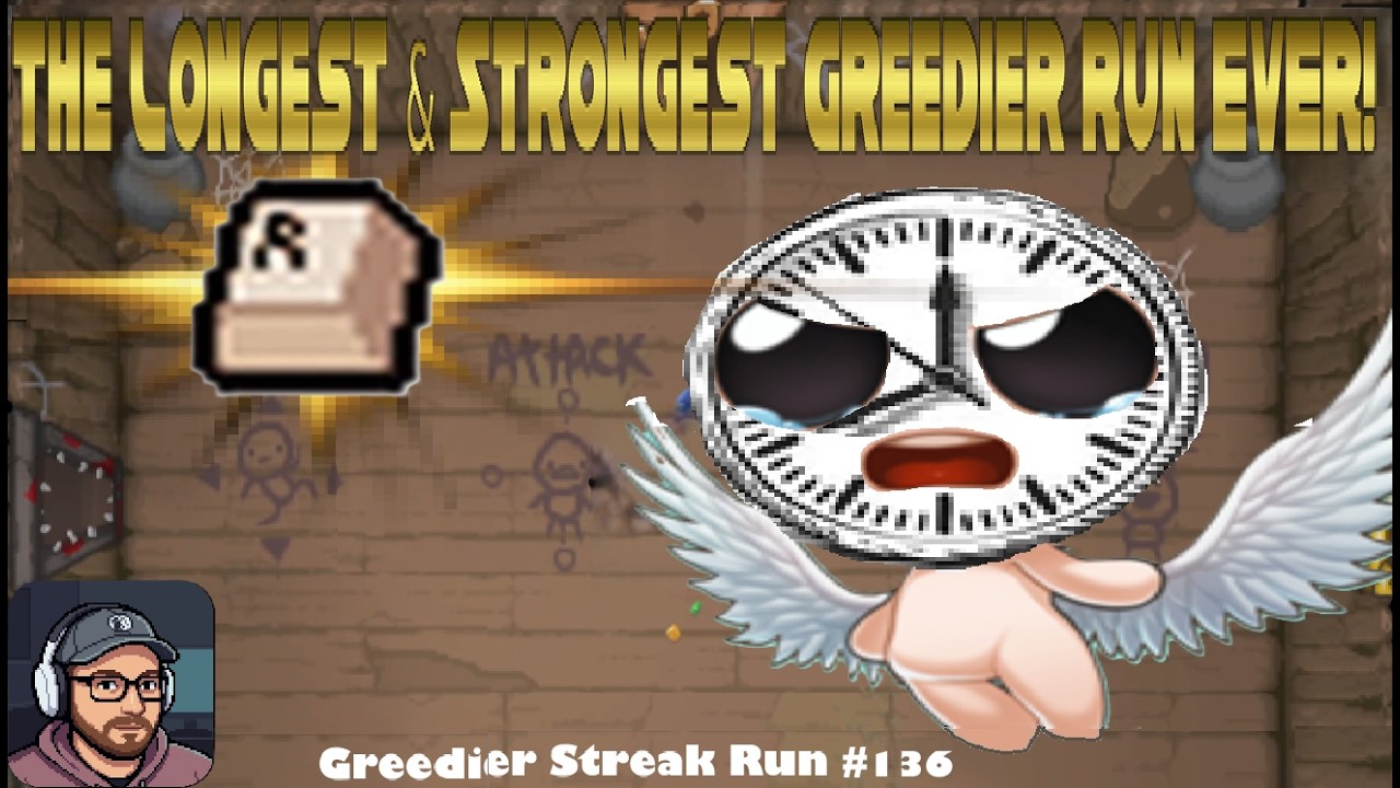 The Longest & Strongest Greedier Run Ever! | Binding of Isaac Repentance Greedier Streak Run 136