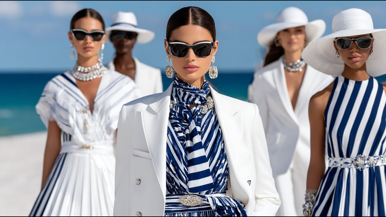 Коллекция Ralph Lauren весна-лето 2026: прибрежный темно-синий и белый цвета – элегантный летний ...