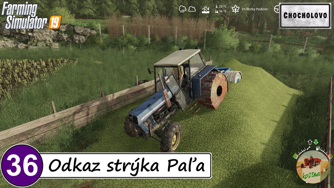 FS19 Odkaz strýka Paľa #36 - navážení trávy do jámy, pomoc lesníkům