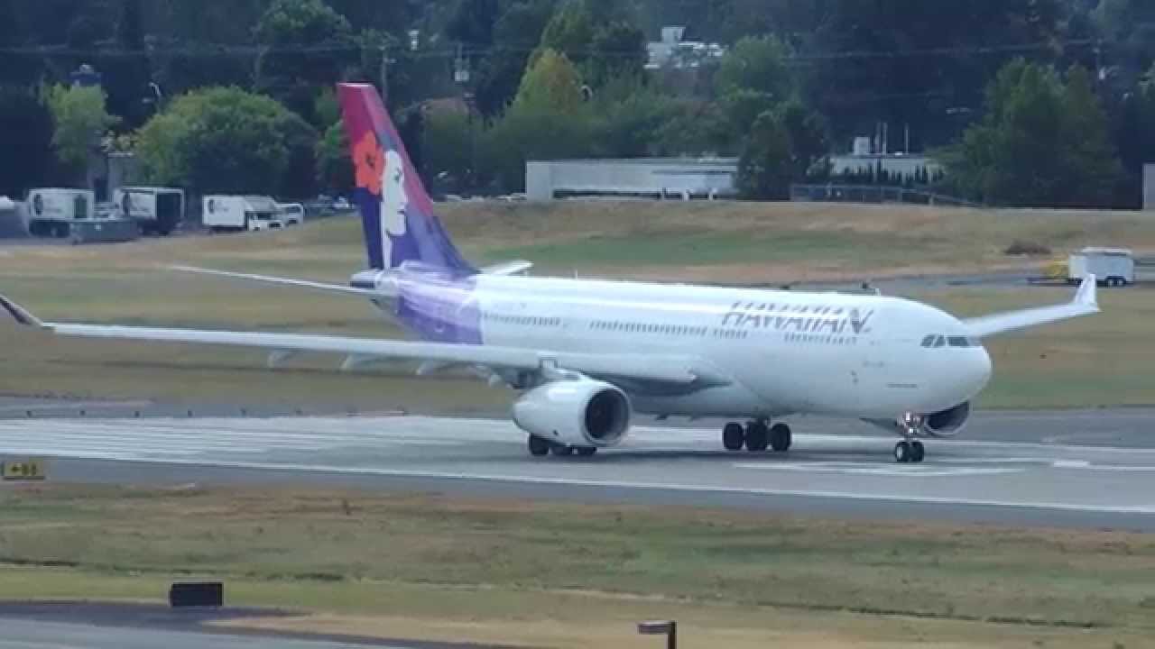 Hawaiian Airlines Airbus A330-200 [N393HA] takeoff from PDX